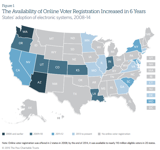 Online Voter Registration Map