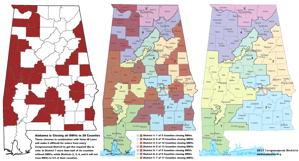 Alabama maps - DMV vs Congressional districts